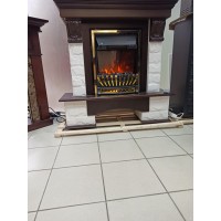 Каминокомплект Forte Classic камень белый, шпон венге/камень бежевый, шпон венге/камень белый, шпон темный дуб/камень с очагом Electrolux Classic EFP/P-1020LS