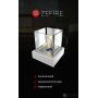 Биокамин Zefire Quant metall белый