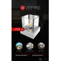 Биокамин Zefire Quant metall белый