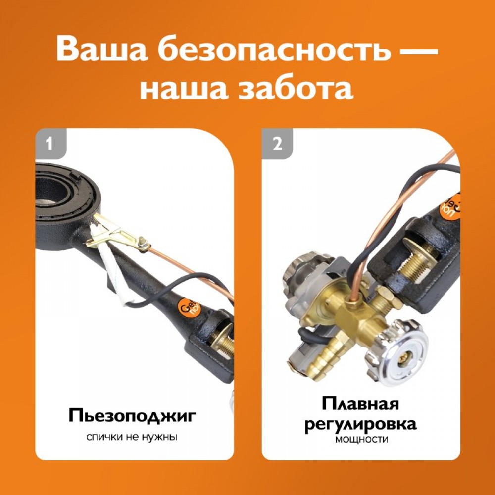 Газовая горелка для казана 20 кВт GetHof, в печь под казан GS-20R1 (пропан)