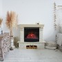 Каминокомплект ROCKLAND LUX/ЧЕЛСИ ЛЮКС Бежевый дуб с золотой патиной с очагом Электроочаг SPARTA/СПАРТА 25.5