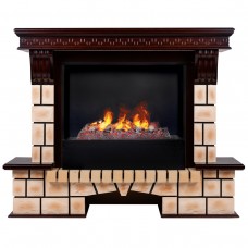 Электрокамин Stone Brick 26 AO с очагом 3D Cassette 630 Электрокамин Stone Brick 26 AO с очагом 3D Cassette 630