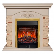 Электрокамин Neapolis WT с очагом Majestic Lux Brass Электрокамин Neapolis WT с очагом Majestic Lux Brass